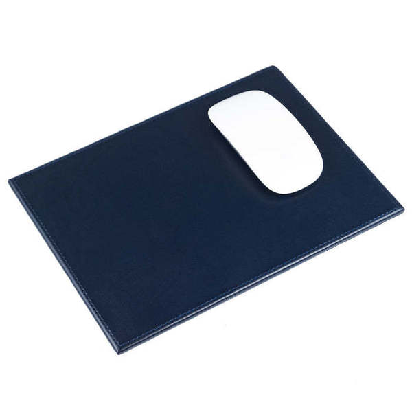 Dacasso Navy Blue Bonded Rectangular Leather Mouse Pad AG-5014